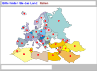 Aufgabenbild Therapiemodul Geografie: Karte Europa, Mittelmeer, Naher Osten
